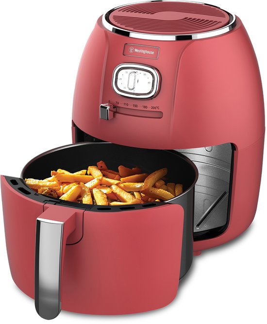 Rode Westinghouse Retro airfryer van 4 liter