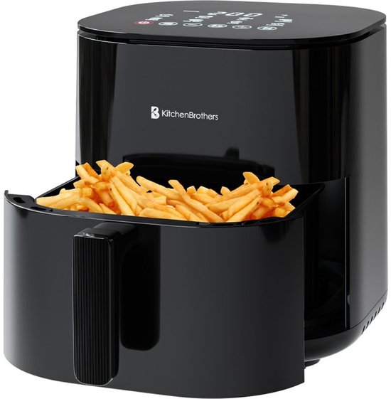 KitchenBrothers XL airfryer van 5 liter met dubbele verwarming