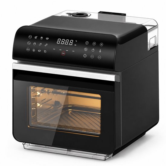Vivid Green stoomairfryer oven van 10,5 liter met glazen venster