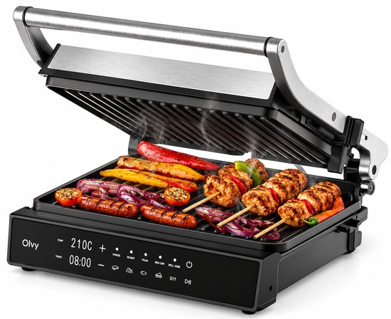 Olvy Contactgrill Pro met uitneembare platen